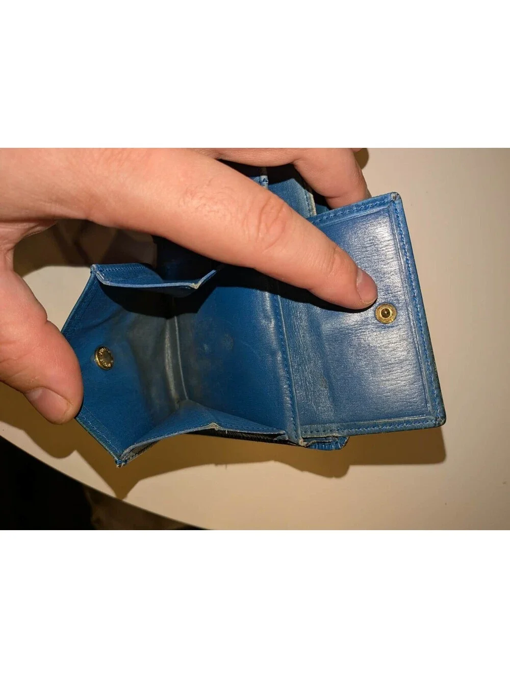 Louis Vuitton Blue Epi Leather Marco Bifold Wallet Coin Pocket Mens Compact Uni